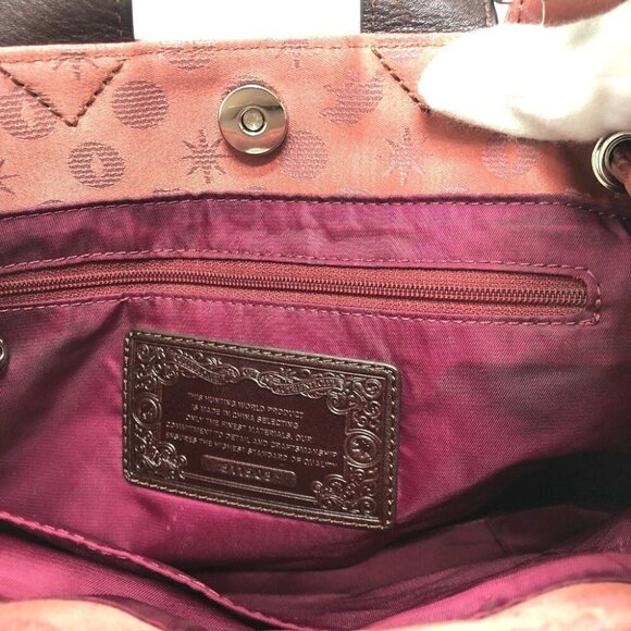 HUNTING WORLD Overall handle Backpack Bag with Charm Backpack Canvas wine-red - Picture 12 of 14